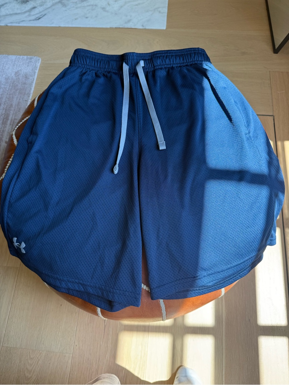 Under Armour Men's Navy Blue Athletic Mesh Shorts